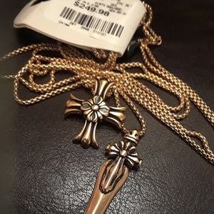 NWT Men's  18k gold double chain